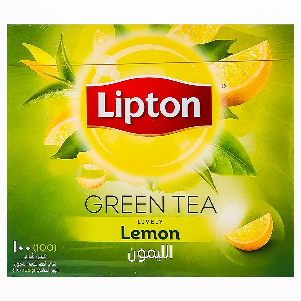 Lipton Green Tea Lively Lemon-150gram (1.5gram 100 Sachet)