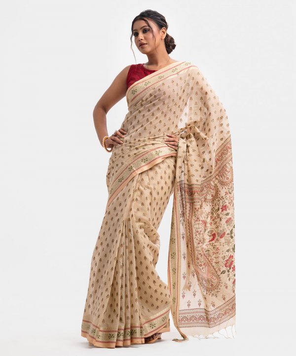 Light Green Cotton Saree