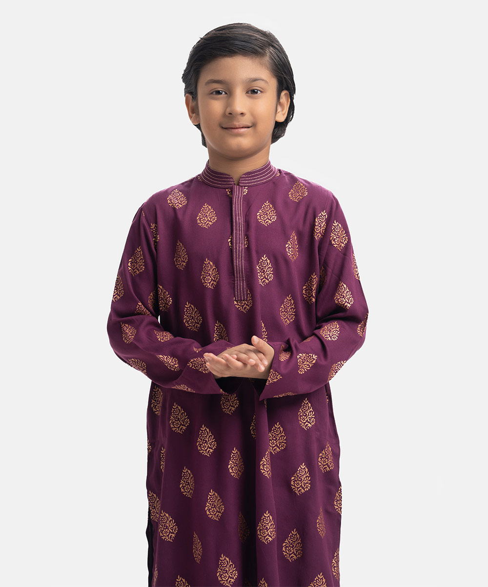 Mauve Viscose Panjabi