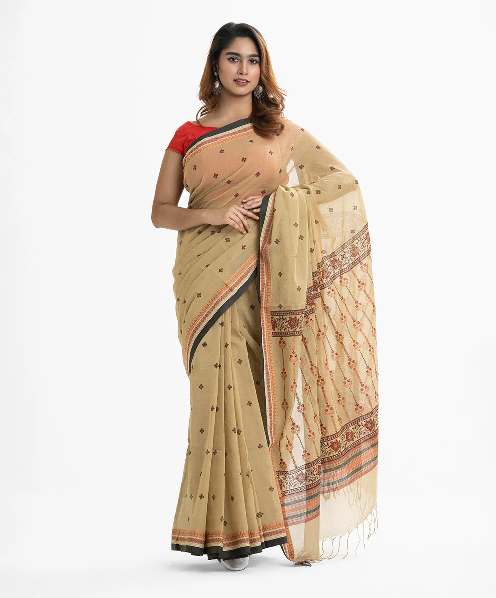Golden Cotton Saree