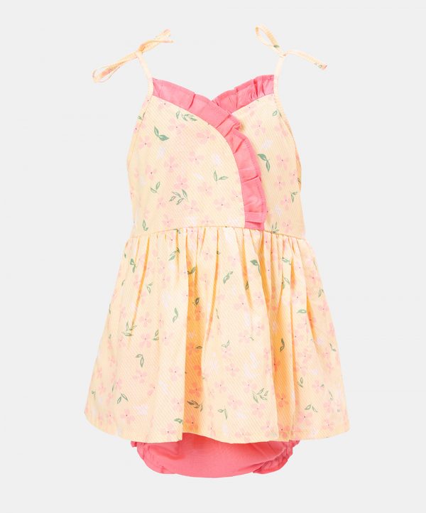 Yellow Cotton Newborn Frock