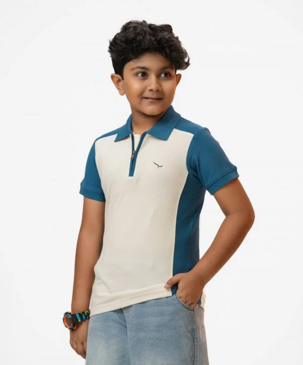 White Cotton Short Sleeve Polo