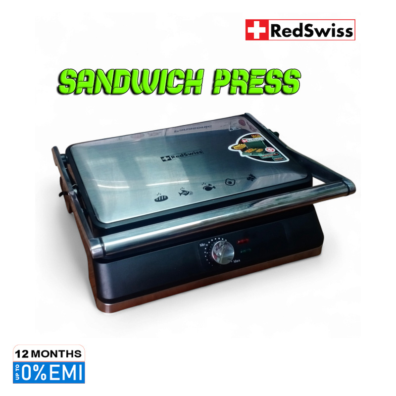 RedSwiss RSWM-180D1 Sandwich Press High Performance Machine//2200 watts, Black