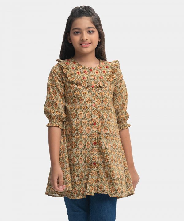 Printed Cotton A-line Tunic