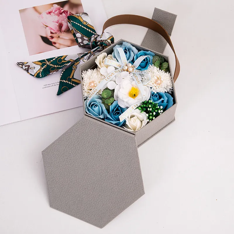 Handbag Styled Soap Flower Bouquet