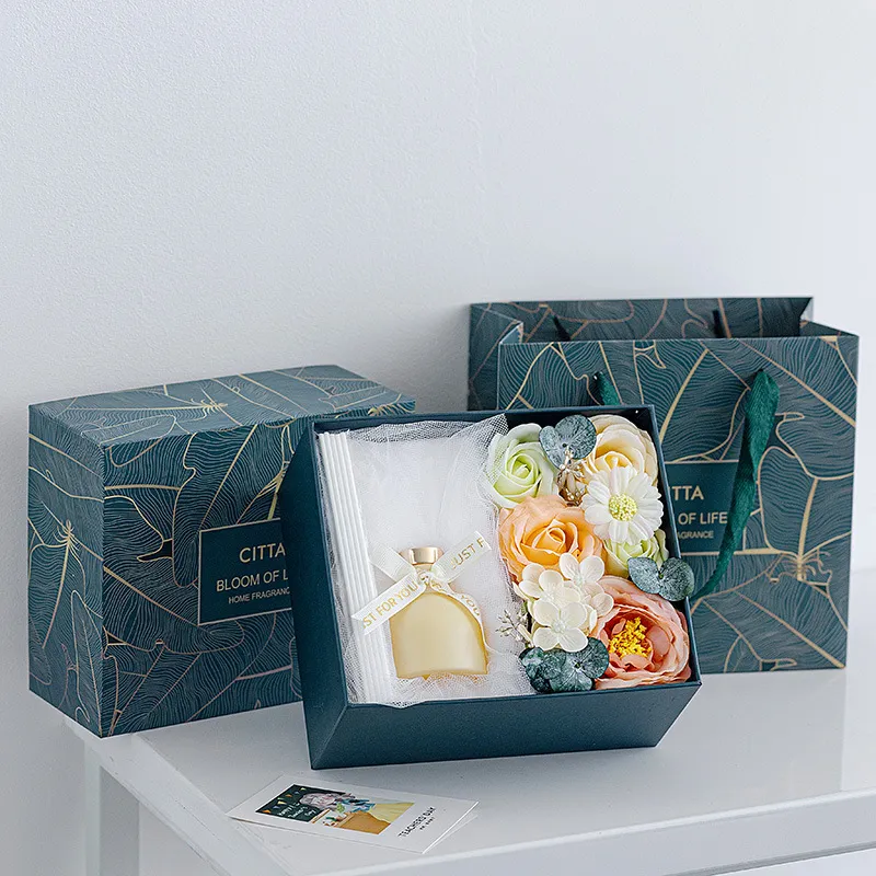 Soap Flower Wedding Party Decor Gift Box
