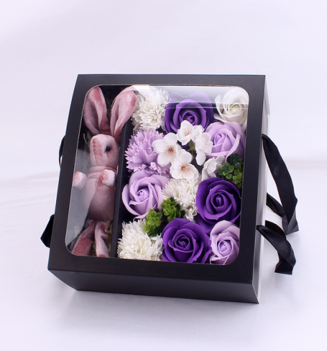 Soap Flower Valentine's Day Floral Atmosphere Bear Gift Box