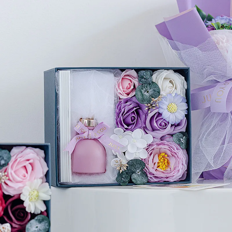 Soap Flower Wedding Party Decor Gift Box
