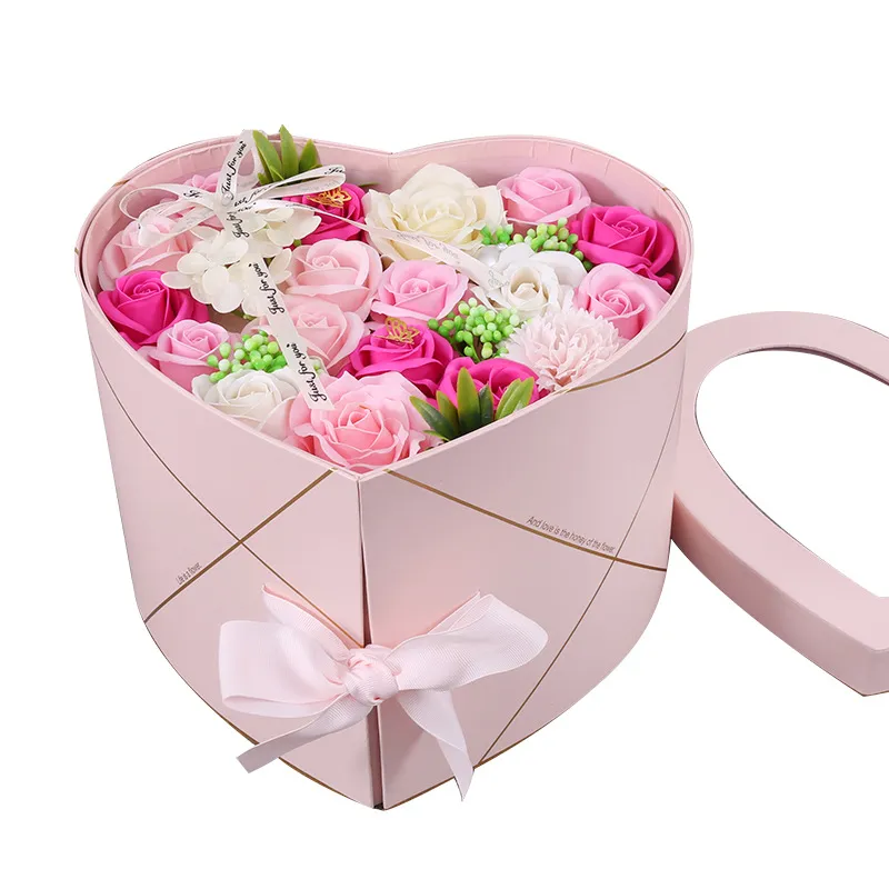 Love Shaped Double Layered Soap Flower