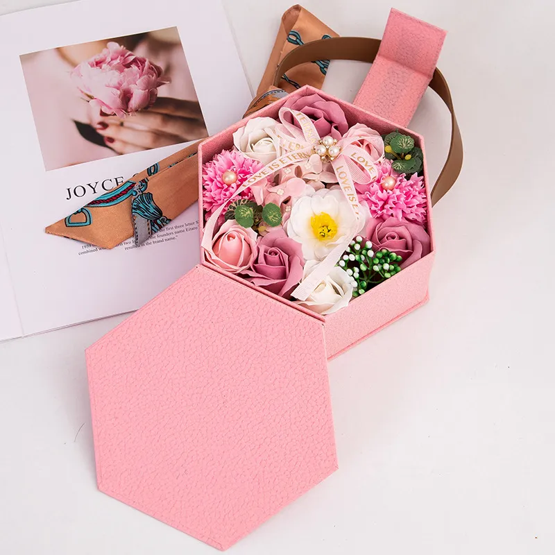 Handbag Styled Soap Flower Bouquet