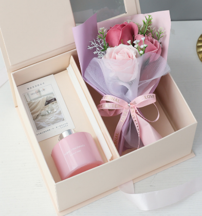 Luxury Aroma Soap Flower Gift Set & Reed Diffuser