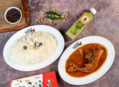 Plain Polao with Chicken Roast - 1:1