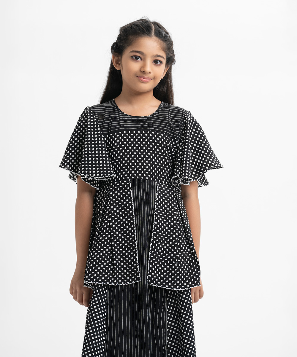 Black Georgette A-line Frock