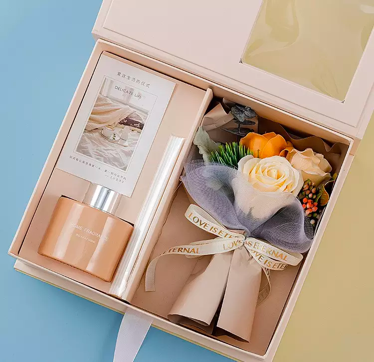 Aroma Soap Flower Gift Set Reed Diffuser