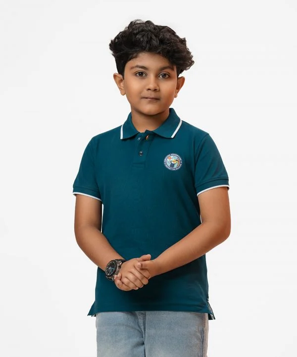 Teal Pique Short Sleeve Polo