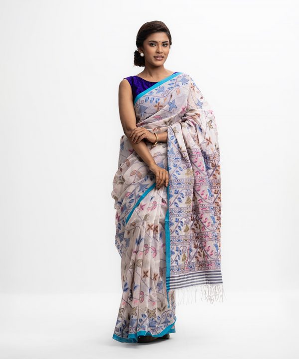 White Cotton Saree