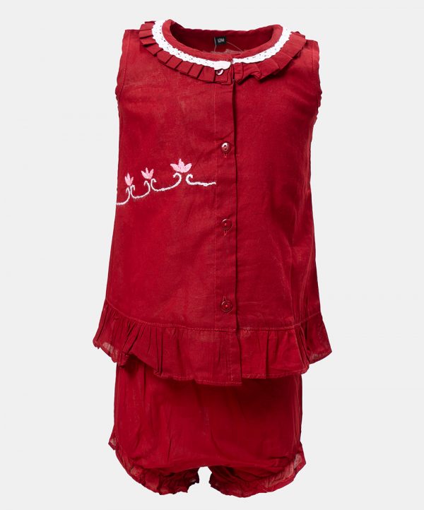 Red Cotton Newborns Nima Set