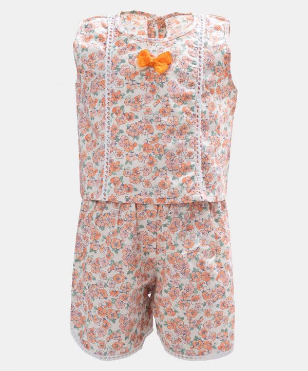White Cotton Bottom Tops Set