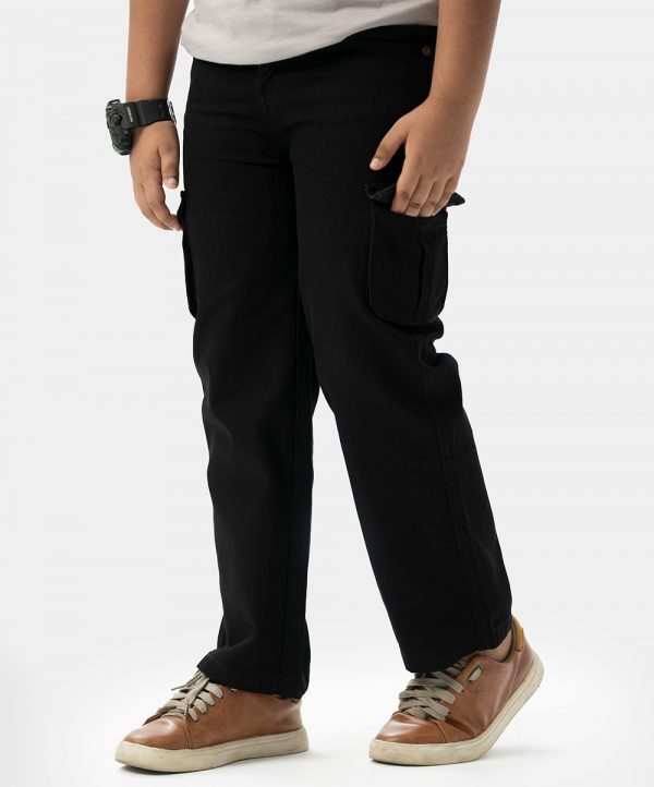 Black Denim Long Pants