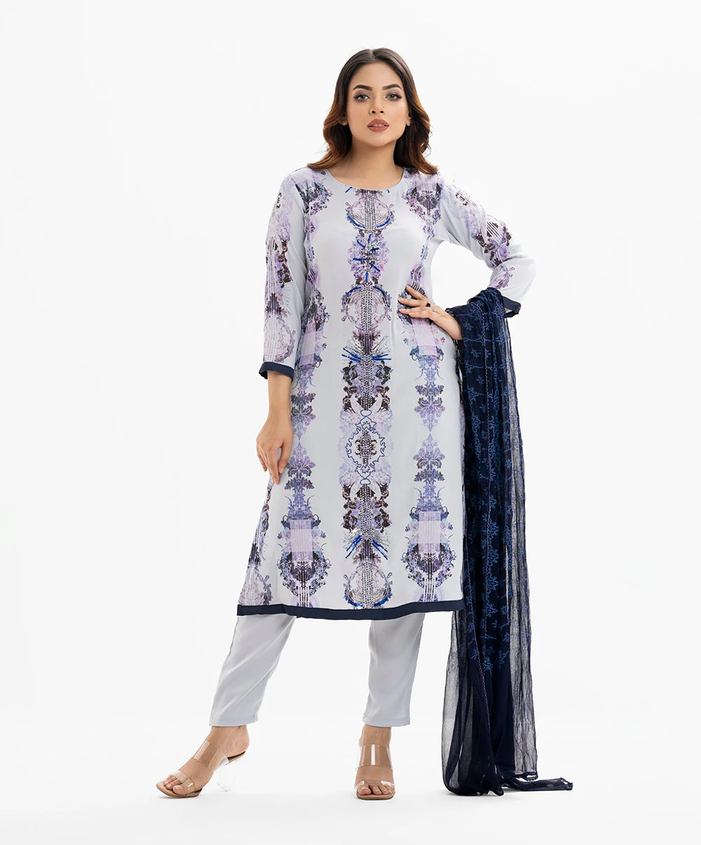 Gray Joom Straight Salwar Kameez