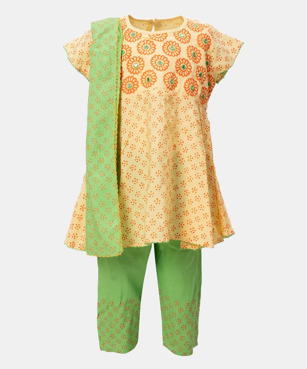 Yellow Cotton Salwar Kameez