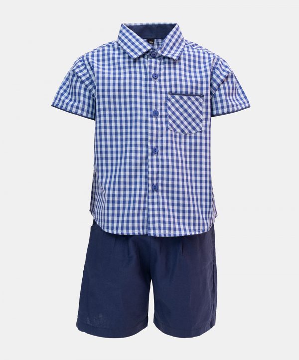 Check Cotton Shirt Pant Set