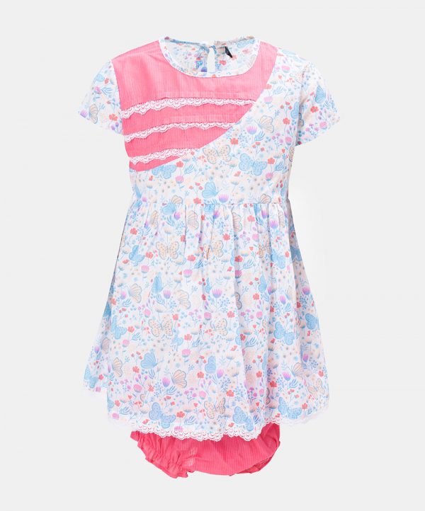 Printed Cotton A-line Frock