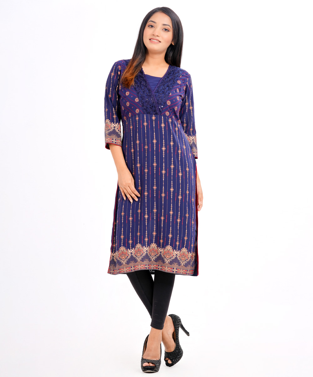 Blue Georgette Kameez