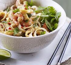 Thai prawn noodles