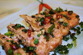 Prawn with green papper & chili