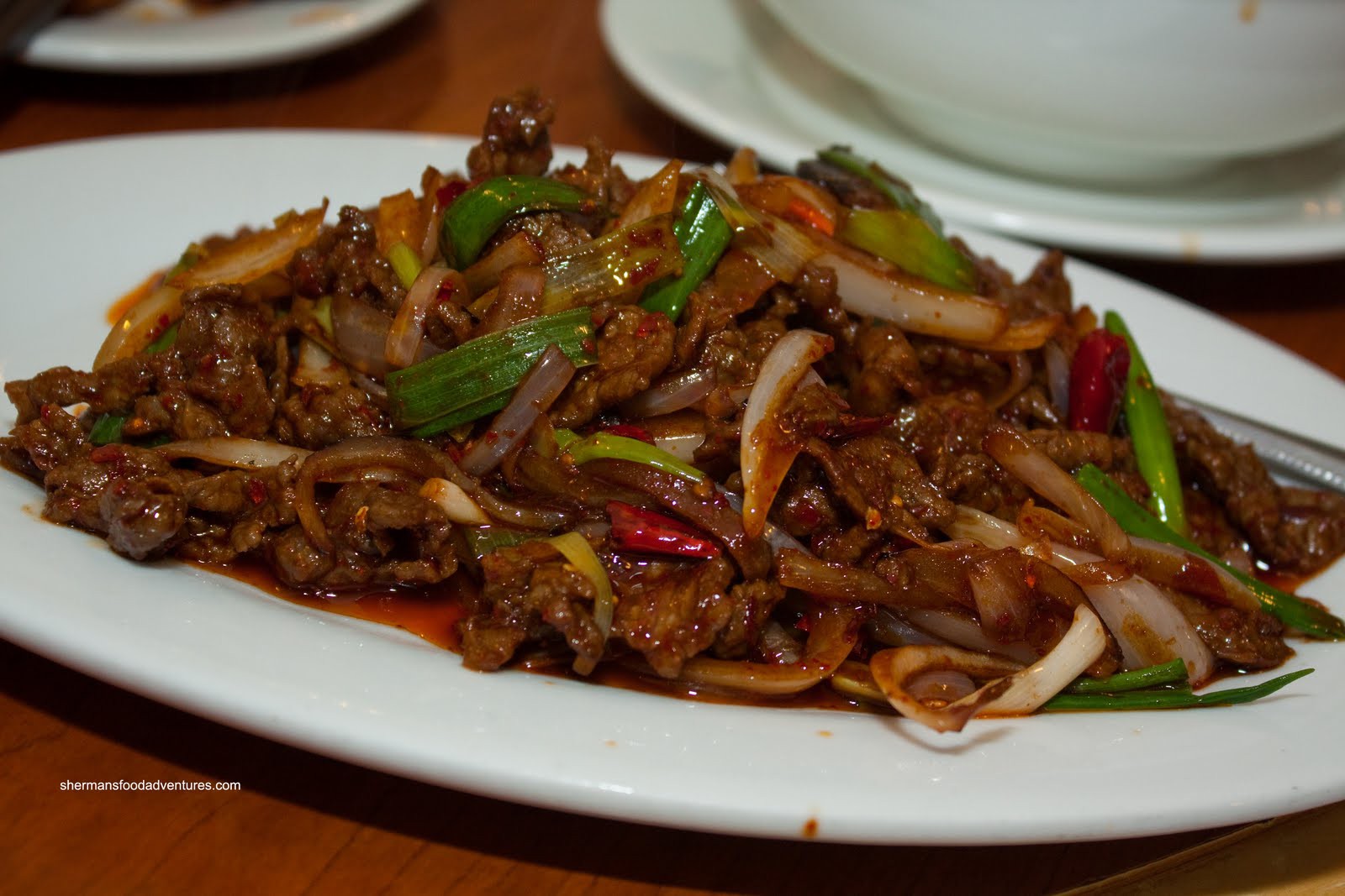 Szechuan chili beef dry