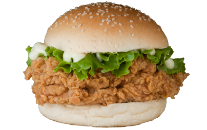 Crispy chicken burger