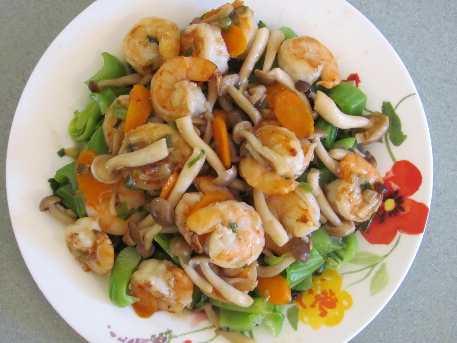Prawn with Mashroom & Ginger
