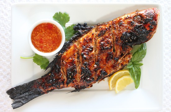 Grilled whole Red Snapper
