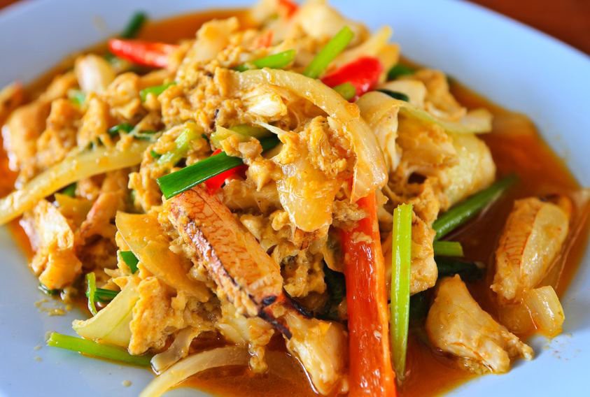Crab with Hot Curry Sauce