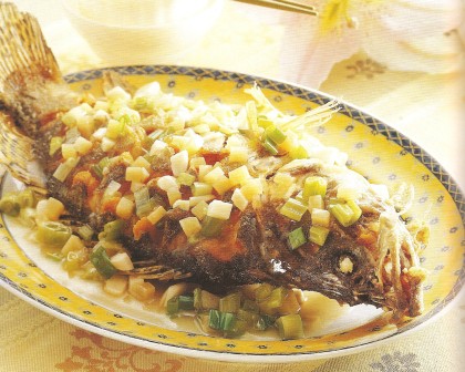 Mandarin Fish with Mashroom & Ginger