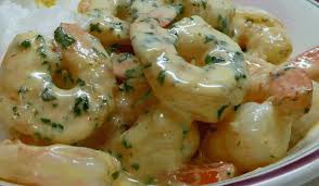 king prawn with garlic sauce