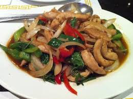 Thai Shrimps With Basil Leaves