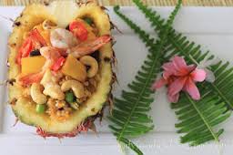 Baked Shrimps In Pineapple