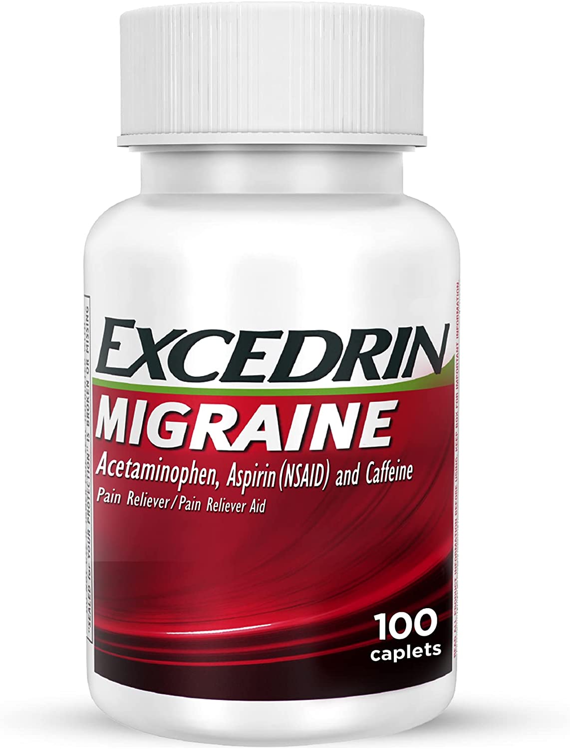 Excedrin Migraine Relief Caplets to Alleviate Migraine Symptoms - 100 Count