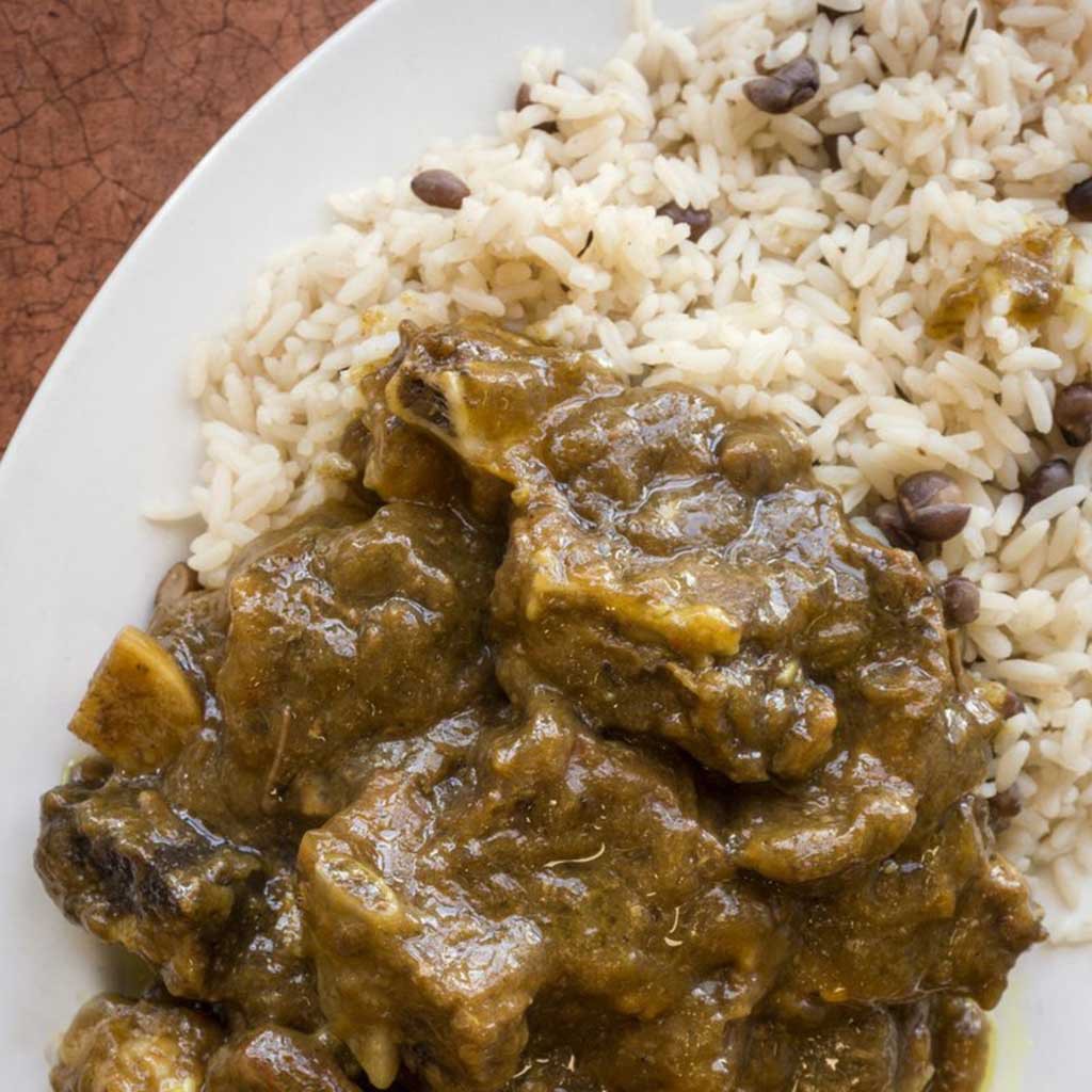Plain Polao Platter with Beef Rezala for Three Persons