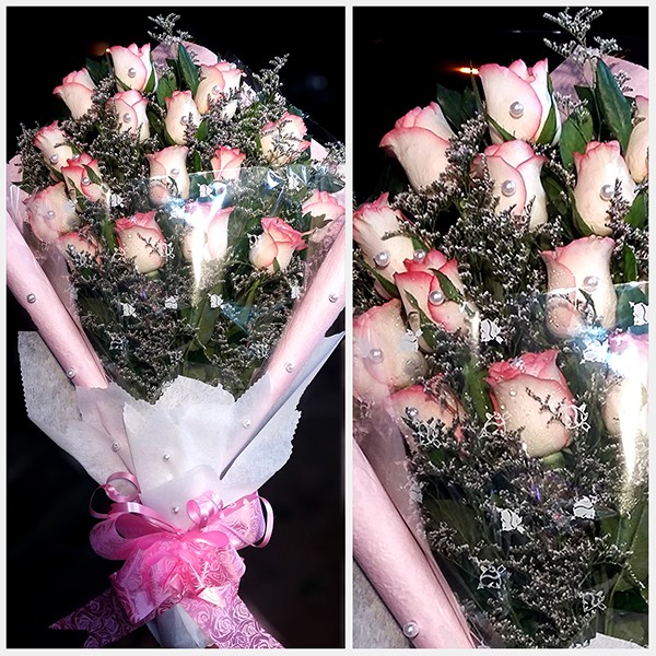 Light Pink Rose Flower Bouquet