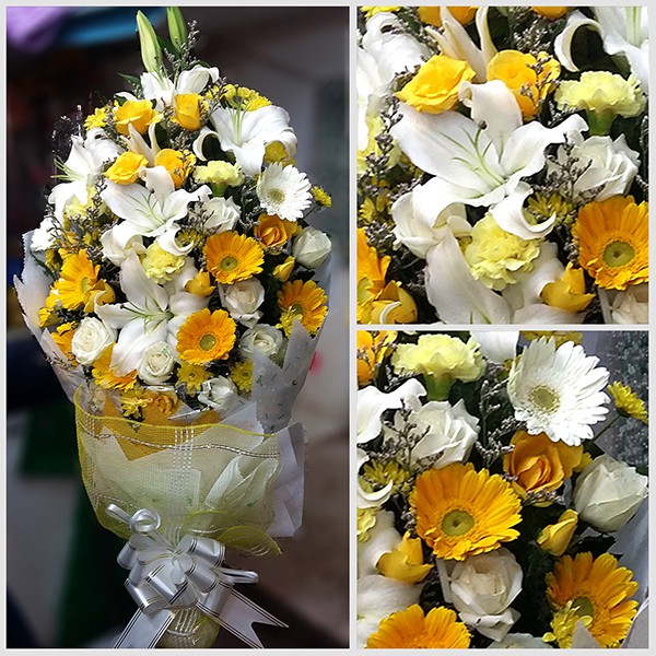 White & Yellow Mixed Bouquet