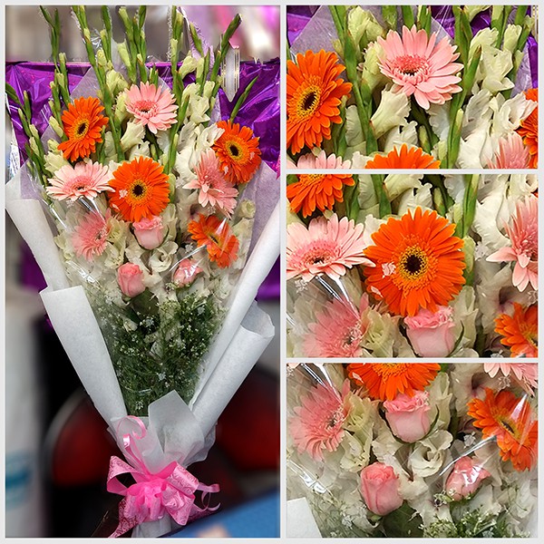 Orange & Pink Mixed Bouquet