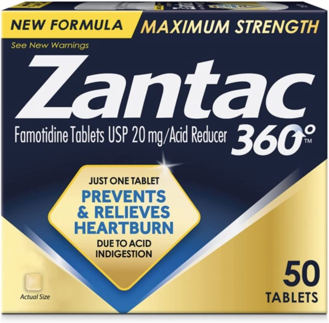 Zantac 360 Maximum Strength 20mg, Pack of 50