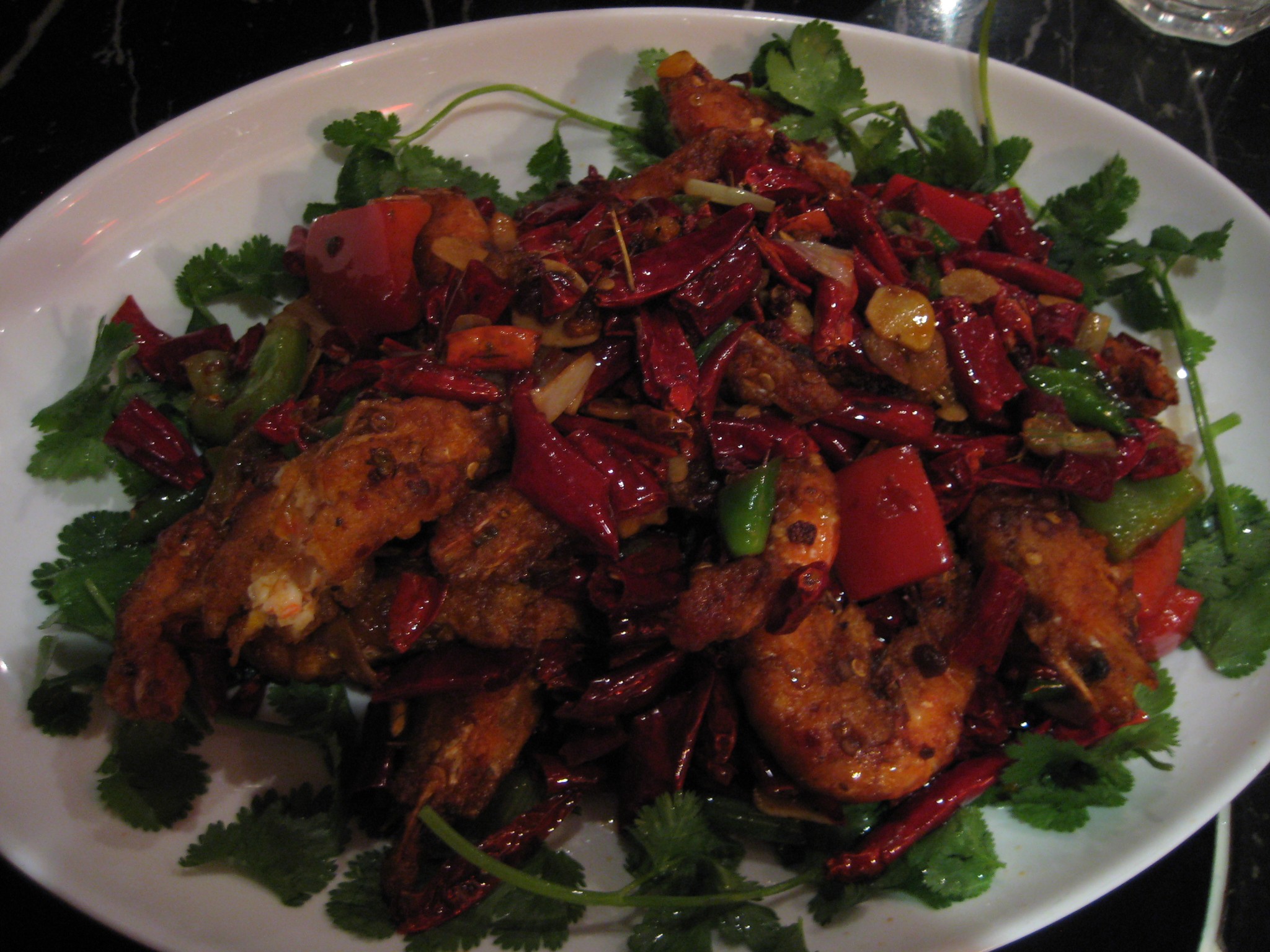 Fried Prrawn With Dry Red Chili