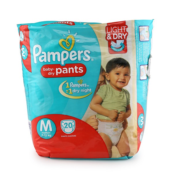 Pampers Pants Diapers (7-12 Kg) M-20 pcs