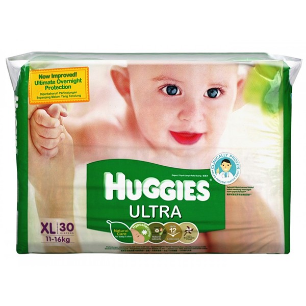 Huggies Ultra Diapers XL 30 Pieces ( 11-16 Kg)