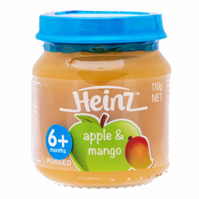 HEINZ PUREED APPLE & MANGO 110GM