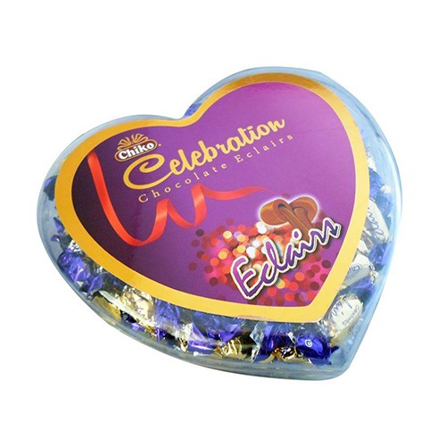 ECLAIRS CARMEL CHOC HEART BOX